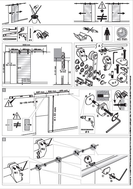 Overlay sliding door instructions