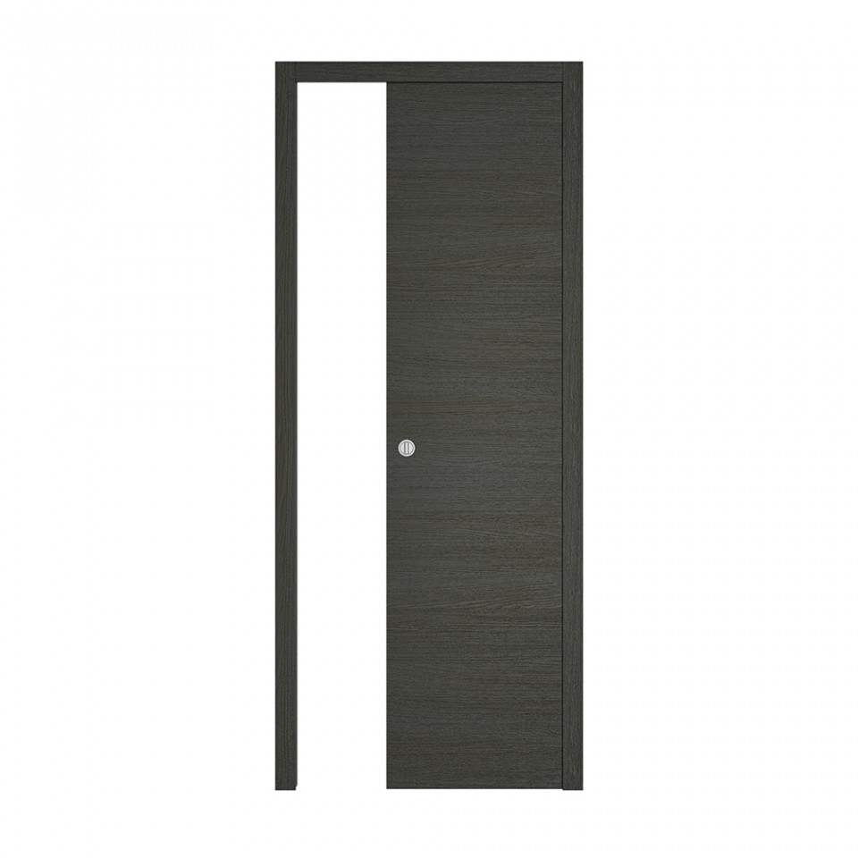 Porte à galandage gris anthracite