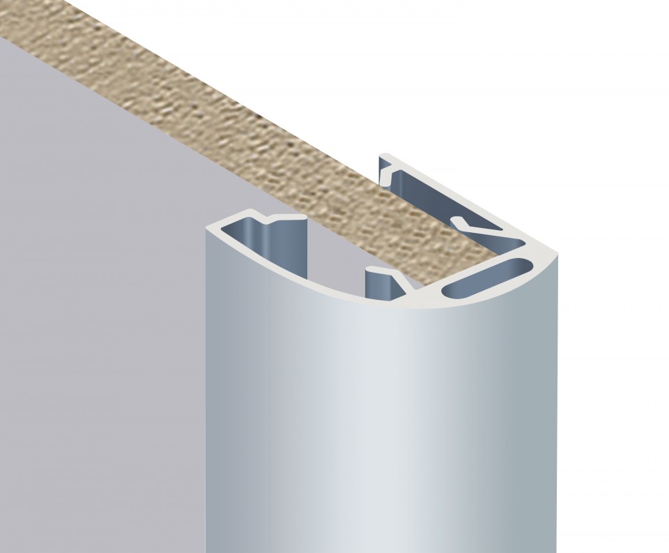 grey anodised aluminium profile