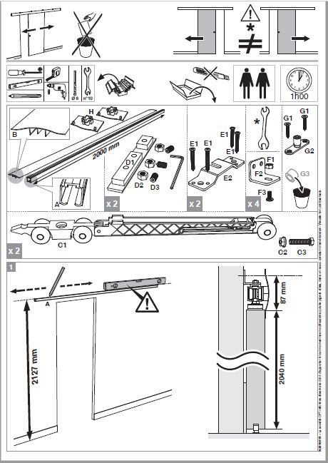 Overlay sliding door instructions