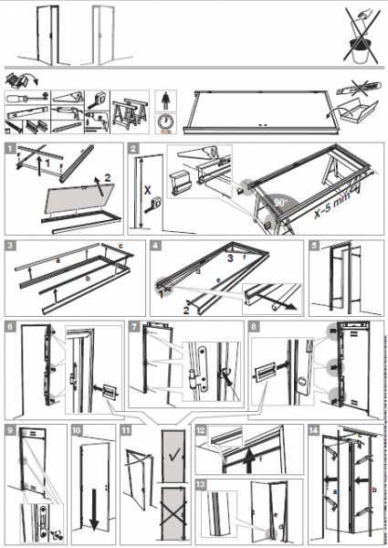 Extendable door unit installation instructions