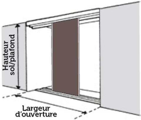 SIFISA - Colis rails gris placard coulissant L 2,7 m