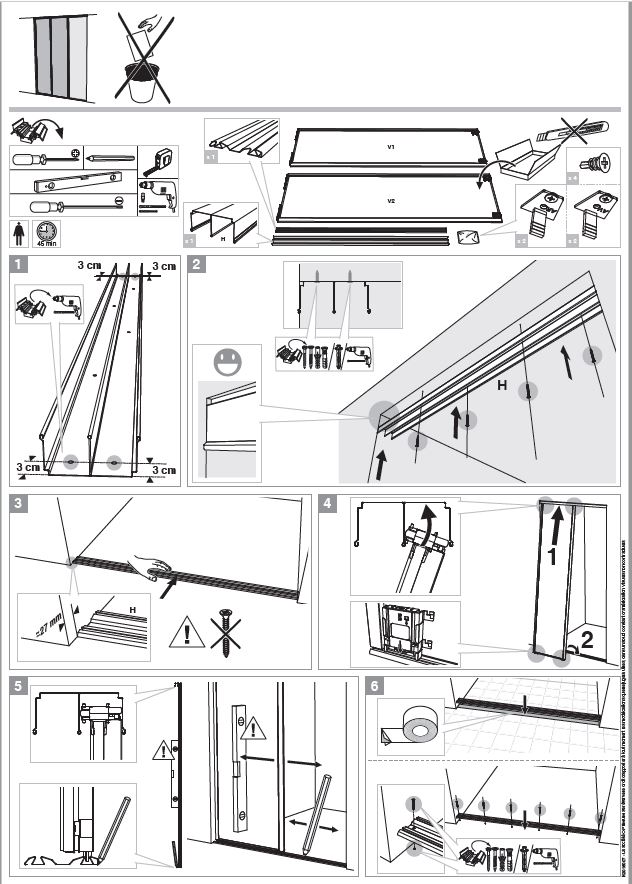 Made-to-measurse sliding door (aluminium)