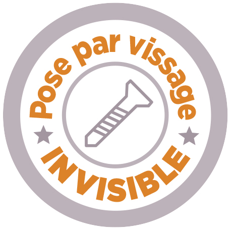 Pose par vissage invisible