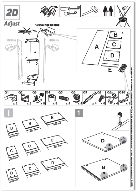 Notice de l'aménagement modulaire 