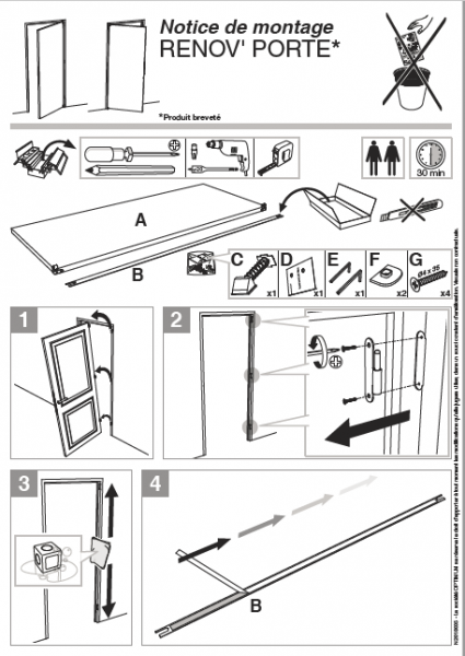 Rénove porte installation instructions