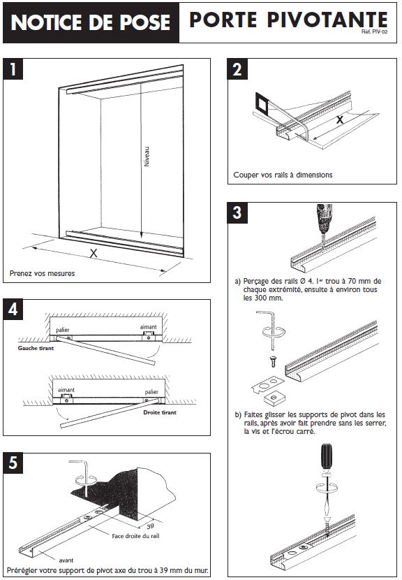 SIFISA - Colis rails gris placard coulissant L 2,7 m